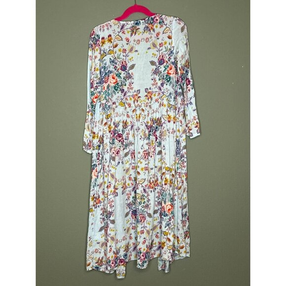 Jak & Peppar Girls 7 Floral Boho Western Fairy Duster Kimono - Picture 3 of 10